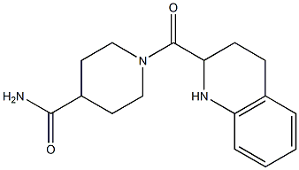 1-(1,2,3,4-tetrahydroquinolin-2-ylcarbonyl)piperidine-4-carboxamide 구조식 이미지
