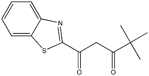 1-(1,3-benzothiazol-2-yl)-4,4-dimethylpentane-1,3-dione Structure