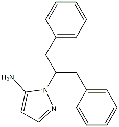 1-(1-benzyl-2-phenylethyl)-1H-pyrazol-5-amine 구조식 이미지