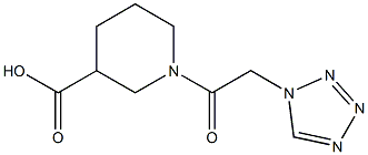 1-(1H-tetrazol-1-ylacetyl)piperidine-3-carboxylic acid Structure