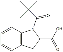 1-(2,2-dimethylpropanoyl)-2,3-dihydro-1H-indole-2-carboxylic acid 구조식 이미지