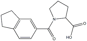 1-(2,3-dihydro-1H-inden-5-ylcarbonyl)pyrrolidine-2-carboxylic acid Structure