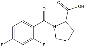 1-(2,4-difluorobenzoyl)pyrrolidine-2-carboxylic acid Structure