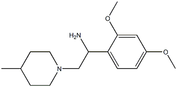 1-(2,4-dimethoxyphenyl)-2-(4-methylpiperidin-1-yl)ethanamine 구조식 이미지