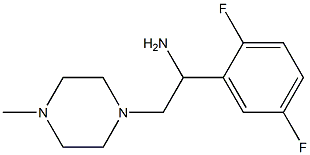 1-(2,5-difluorophenyl)-2-(4-methylpiperazin-1-yl)ethanamine 구조식 이미지