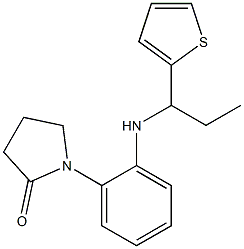 1-(2-{[1-(thiophen-2-yl)propyl]amino}phenyl)pyrrolidin-2-one 구조식 이미지