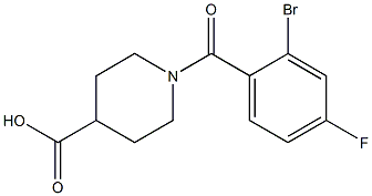 1-(2-bromo-4-fluorobenzoyl)piperidine-4-carboxylic acid Structure