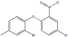 1-(2-bromo-4-methylphenoxy)-4-chloro-2-nitrobenzene 구조식 이미지