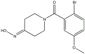 1-(2-bromo-5-methoxybenzoyl)piperidin-4-one oxime Structure