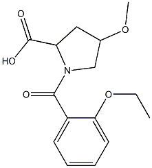 1-(2-ethoxybenzoyl)-4-methoxypyrrolidine-2-carboxylic acid Structure