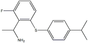 1-(2-fluoro-6-{[4-(propan-2-yl)phenyl]sulfanyl}phenyl)ethan-1-amine 구조식 이미지