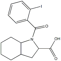 1-(2-iodobenzoyl)octahydro-1H-indole-2-carboxylic acid 구조식 이미지