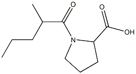 1-(2-methylpentanoyl)pyrrolidine-2-carboxylic acid Structure