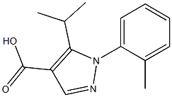 1-(2-methylphenyl)-5-(propan-2-yl)-1H-pyrazole-4-carboxylic acid Structure