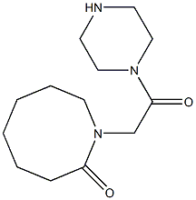 1-(2-oxo-2-piperazin-1-ylethyl)azocan-2-one 구조식 이미지