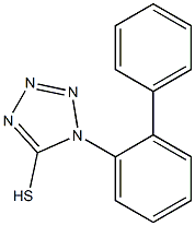 1-(2-phenylphenyl)-1H-1,2,3,4-tetrazole-5-thiol 구조식 이미지