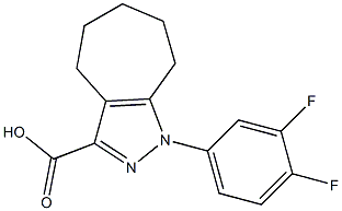 1-(3,4-difluorophenyl)-1,4,5,6,7,8-hexahydrocyclohepta[c]pyrazole-3-carboxylic acid Structure