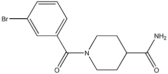 1-(3-bromobenzoyl)piperidine-4-carboxamide 구조식 이미지