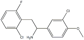 1-(3-chloro-4-methoxyphenyl)-2-(2-chloro-6-fluorophenyl)ethan-1-amine Structure