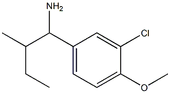 1-(3-chloro-4-methoxyphenyl)-2-methylbutan-1-amine 구조식 이미지