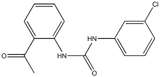 1-(3-chlorophenyl)-3-(2-acetylphenyl)urea 구조식 이미지