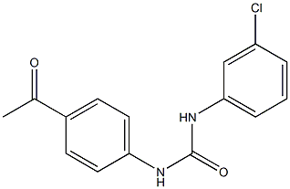 1-(3-chlorophenyl)-3-(4-acetylphenyl)urea Structure