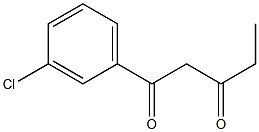 1-(3-chlorophenyl)pentane-1,3-dione 구조식 이미지
