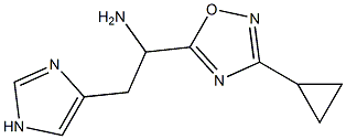 1-(3-cyclopropyl-1,2,4-oxadiazol-5-yl)-2-(1H-imidazol-4-yl)ethan-1-amine Structure