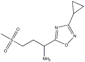 1-(3-cyclopropyl-1,2,4-oxadiazol-5-yl)-3-methanesulfonylpropan-1-amine Structure