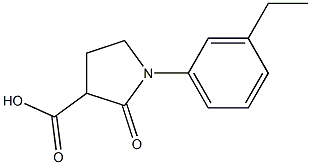 1-(3-ethylphenyl)-2-oxopyrrolidine-3-carboxylic acid Structure