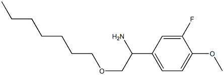 1-(3-fluoro-4-methoxyphenyl)-2-(heptyloxy)ethan-1-amine 구조식 이미지