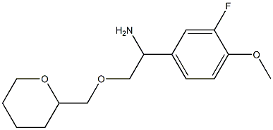 1-(3-fluoro-4-methoxyphenyl)-2-(oxan-2-ylmethoxy)ethan-1-amine Structure