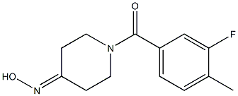 1-(3-fluoro-4-methylbenzoyl)piperidin-4-one oxime 구조식 이미지