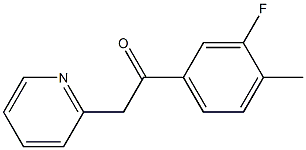 1-(3-fluoro-4-methylphenyl)-2-(pyridin-2-yl)ethan-1-one Structure