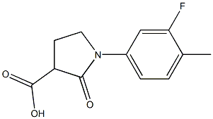 1-(3-fluoro-4-methylphenyl)-2-oxopyrrolidine-3-carboxylic acid 구조식 이미지