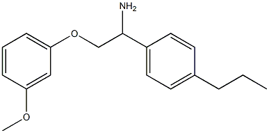 1-[1-amino-2-(3-methoxyphenoxy)ethyl]-4-propylbenzene 구조식 이미지