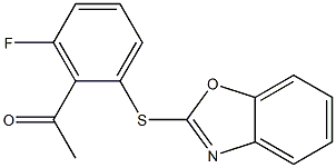1-[2-(1,3-benzoxazol-2-ylsulfanyl)-6-fluorophenyl]ethan-1-one Structure