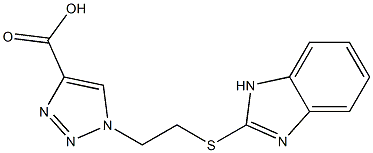 1-[2-(1H-1,3-benzodiazol-2-ylsulfanyl)ethyl]-1H-1,2,3-triazole-4-carboxylic acid Structure