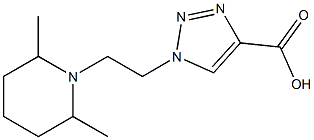 1-[2-(2,6-dimethylpiperidin-1-yl)ethyl]-1H-1,2,3-triazole-4-carboxylic acid 구조식 이미지