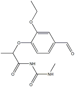 1-[2-(2-ethoxy-4-formylphenoxy)propanoyl]-3-methylurea 구조식 이미지