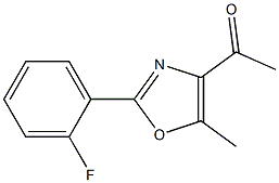 1-[2-(2-fluorophenyl)-5-methyl-1,3-oxazol-4-yl]ethan-1-one 구조식 이미지