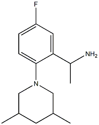 1-[2-(3,5-dimethylpiperidin-1-yl)-5-fluorophenyl]ethan-1-amine Structure