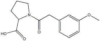 1-[2-(3-methoxyphenyl)acetyl]pyrrolidine-2-carboxylic acid 구조식 이미지