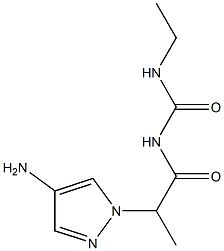 1-[2-(4-amino-1H-pyrazol-1-yl)propanoyl]-3-ethylurea Structure