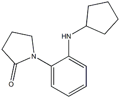 1-[2-(cyclopentylamino)phenyl]pyrrolidin-2-one 구조식 이미지