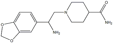 1-[2-amino-2-(1,3-benzodioxol-5-yl)ethyl]piperidine-4-carboxamide Structure