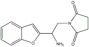 1-[2-amino-2-(1-benzofuran-2-yl)ethyl]pyrrolidine-2,5-dione Structure