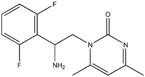 1-[2-amino-2-(2,6-difluorophenyl)ethyl]-4,6-dimethylpyrimidin-2(1H)-one Structure