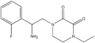 1-[2-amino-2-(2-fluorophenyl)ethyl]-4-ethylpiperazine-2,3-dione Structure