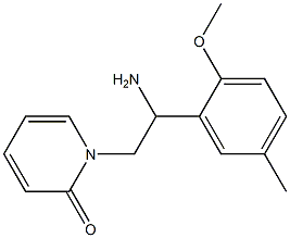 1-[2-amino-2-(2-methoxy-5-methylphenyl)ethyl]pyridin-2(1H)-one 구조식 이미지